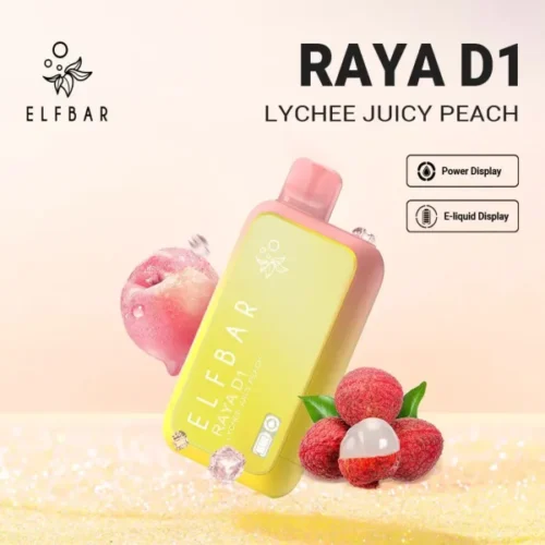 Elf Bar Raya D1 13000puffs- Lychee Juicy Peach